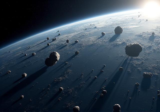 Débris spatiaux en orbite autour de la Terre